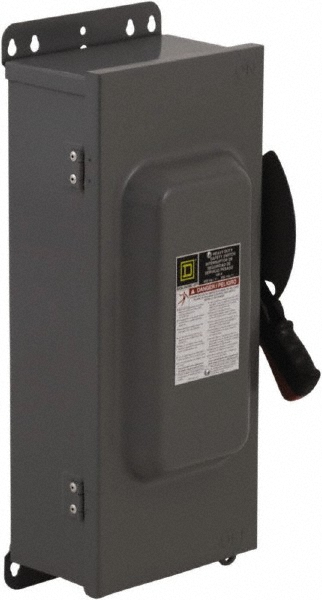 Square D Safety Switch: NEMA 1, 100 Amp, 600VAC/VDC, Fused - H463