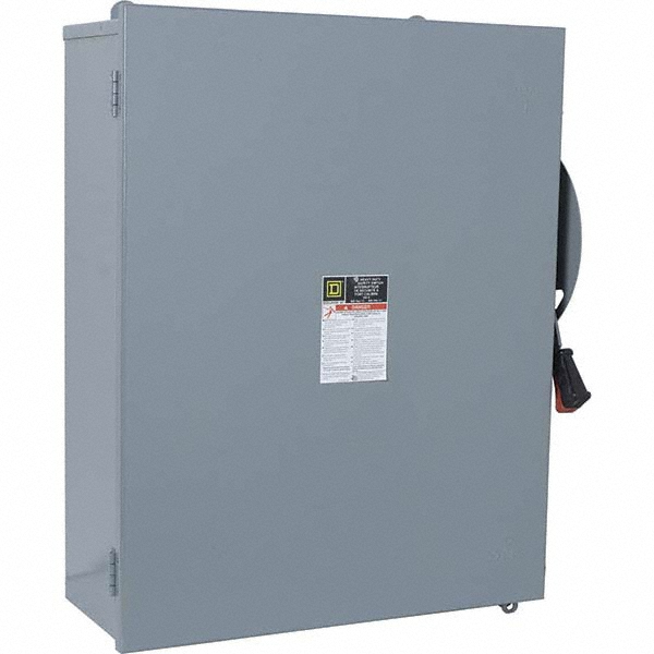 Square D Safety Switch: NEMA 1, 100 Amp, 600VAC/VDC, Fused - H463