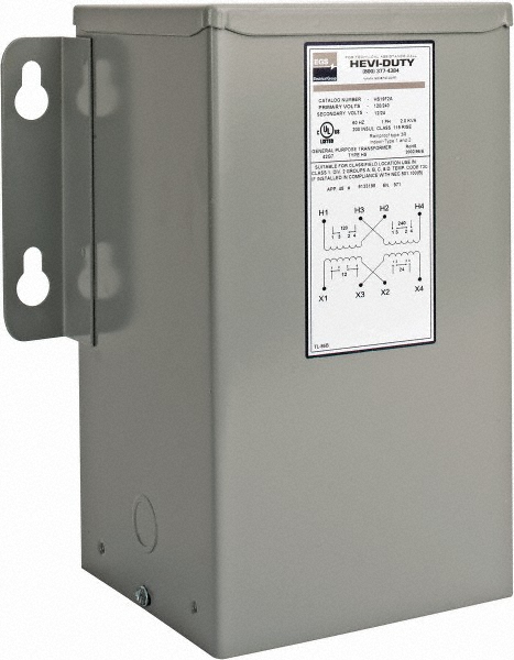 Sola/Hevi-Duty 120/240 Input Volt, 12/24 Output Volt, 60 Hz, Buck Boost Transformer - HS19F2A