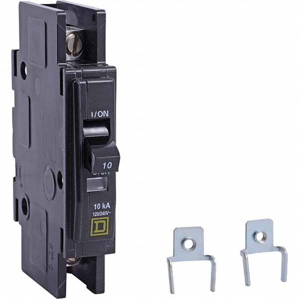 Square D 15 Amp, 240 VAC, 1 Pole, Panel Mount Miniature Circuit Breaker - QOU1153100