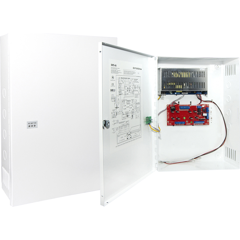Dormakaba Power Supplies; Output Amperage (mA): 2; Status Indicator: LED Display; Overall Height (Decimal Inch): 17-5/8; Overall Width (Inch): 13-5/16; Overall Depth (Inch): 4-5/16; Overall Depth (mm): 109.537; Protection Features: Over Current Protection - DKPS-2A