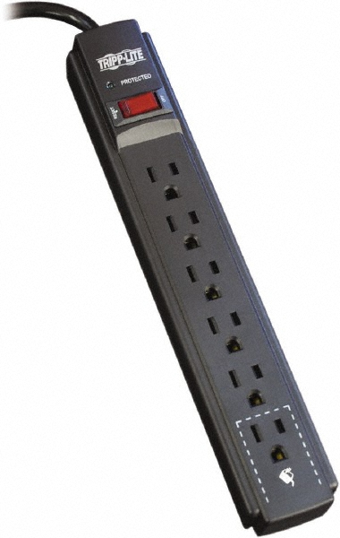 GoGreen Power Power Outlet Strips: Amperage: 15 A; Voltage: 120 V; Cord Length: 2.5 ft - GG-16103MSGN