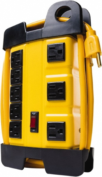 Woods PRO 8 Outlets, 125 Volts, 15 Amps, 6' Cord, Power Outlet Strip - 4655