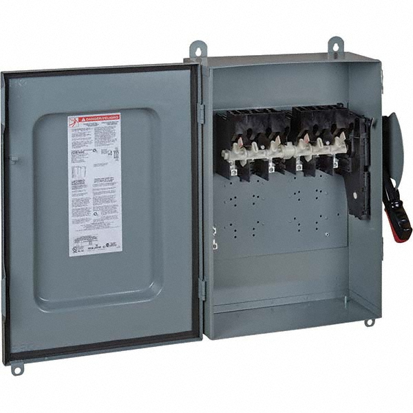 Square D Safety Switch: NEMA 12 & 3R, 30 Amp, 600VAC/VDC - HU461AWKEI