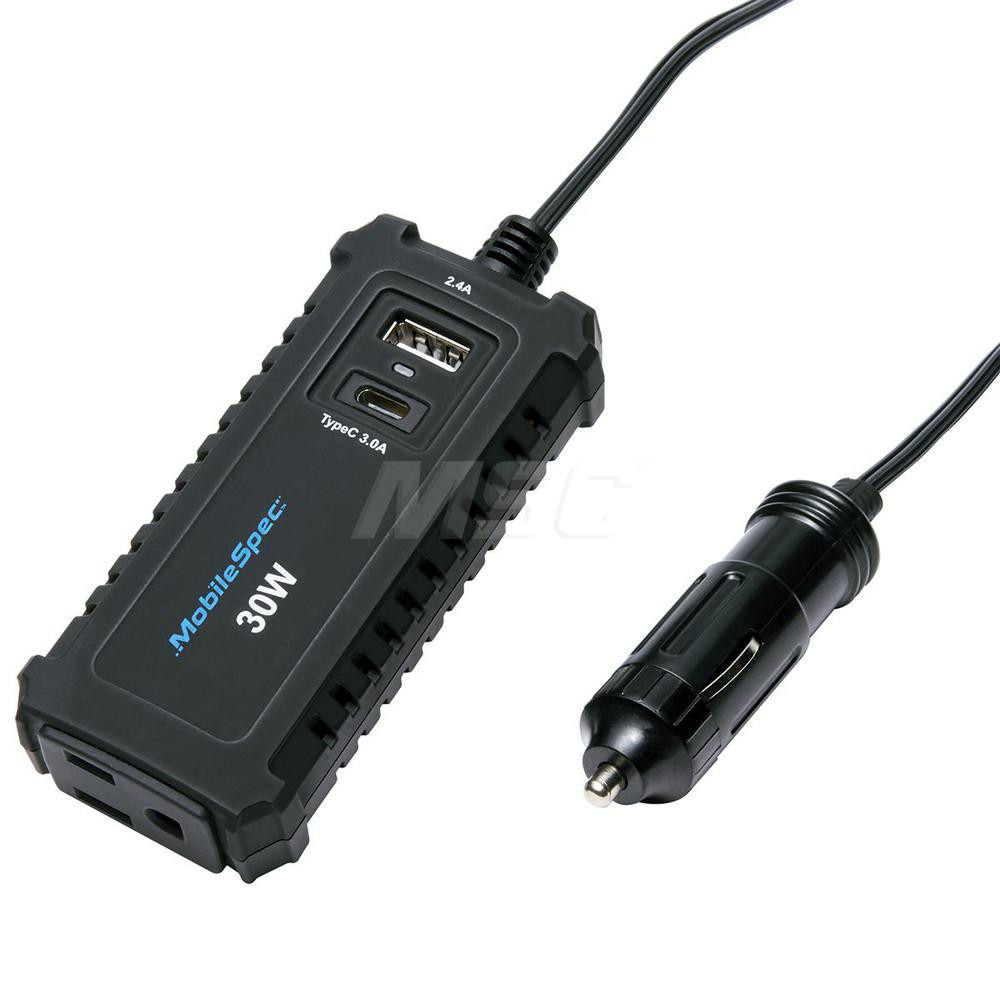 PowerDrive Automotive Power Inverter: 12.00 Input, 100 Output, 100 Peak Wattage, Plug-In - PWD100D