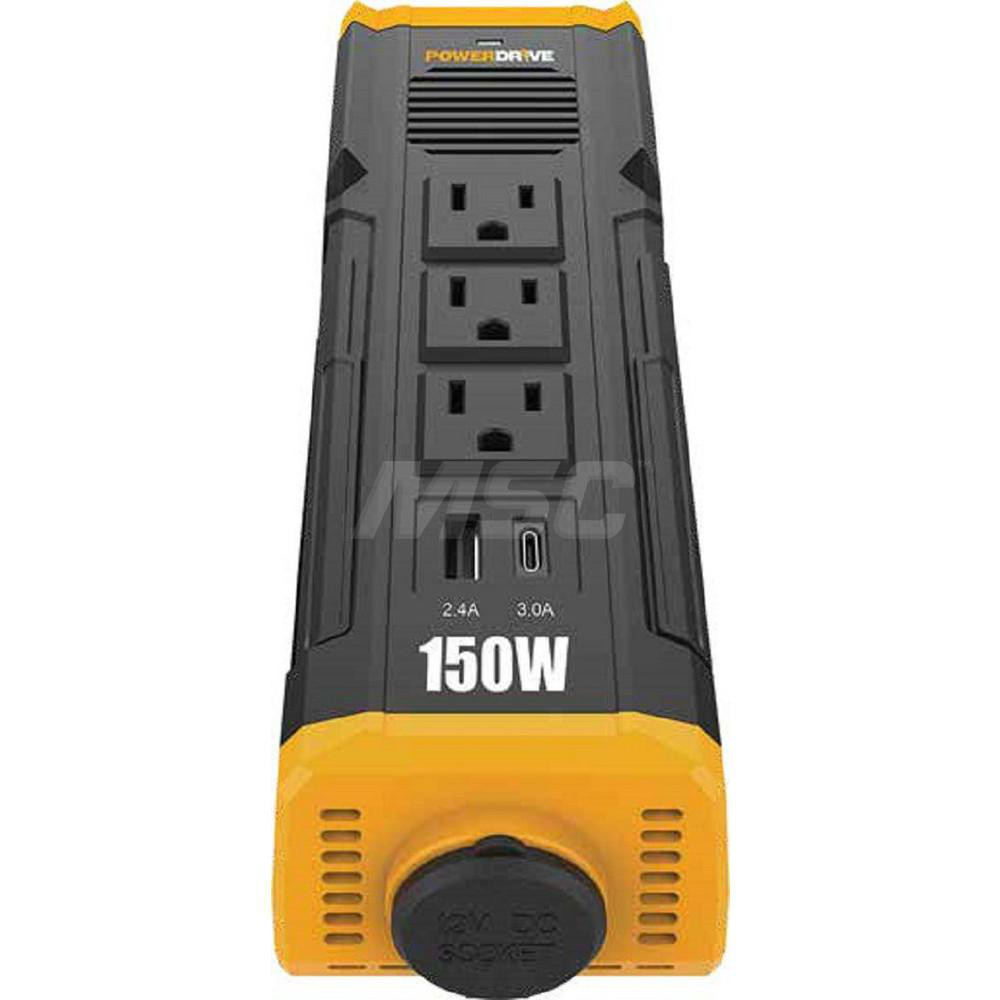 PowerDrive Automotive Power Inverter: 12.00 Input, 100 Output, 100 Peak Wattage, Plug-In - PWD100D