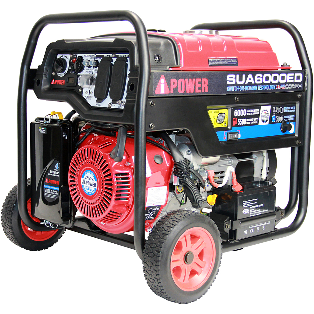 Winco Inc Portable Power Generator: Gasoline & Natural Gas, Electric & Pull - HPS6000HE