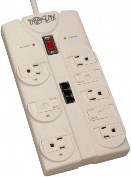 Wiremold 5 Outlets, 120 Volts, 15 Amps, 5' Cord, Power Outlet Strip - NM20GBA512