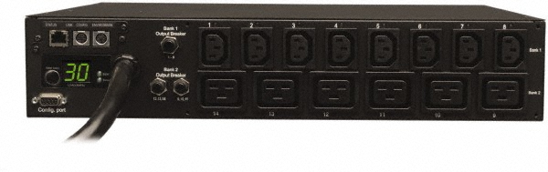 Tripp-Lite 14 Outlets, 208/240 Volts, 30 Amps, 10' Cord, Power Outlet Strip - PDUMH30HV19NET