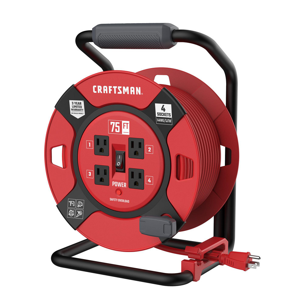 Conductix Cord & Cable Reel: 12 AWG, 40' Long, Bare End - 142120304011