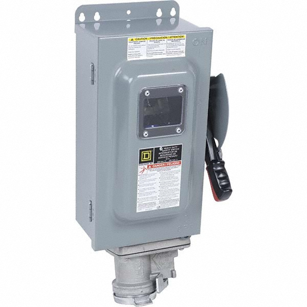 Square D Safety Switch: NEMA 12 & 3R, 60 Amp, 250VDC & 600VAC - HU362AWCVW