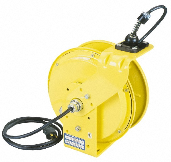 Conductix Cord & Cable Reel: 16 AWG, 25' Long, Fluorescent Hand Lamp End - 121160302514