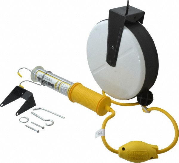 Conductix Cord & Cable Reel: 16 AWG, 25' Long, Fluorescent Hand Lamp End - 121160302514
