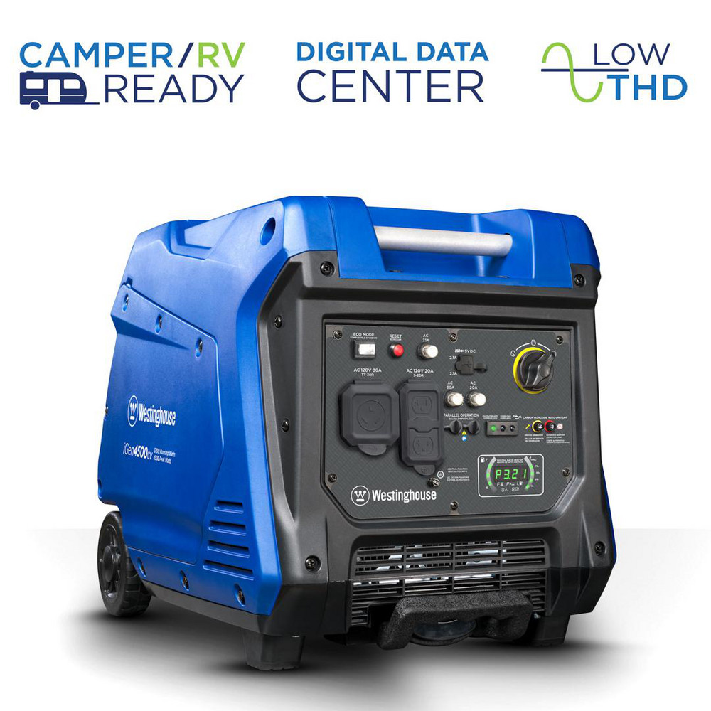 Simpson Portable Power Generator: Gasoline, 3,600W, 8 h, Recoil - 70068