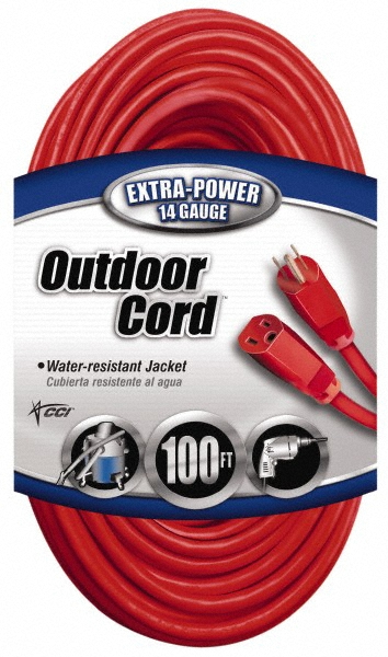 innovera 15', 14/2 Gauge/Conductors, Gray Indoor Extension Cord - IVR72215