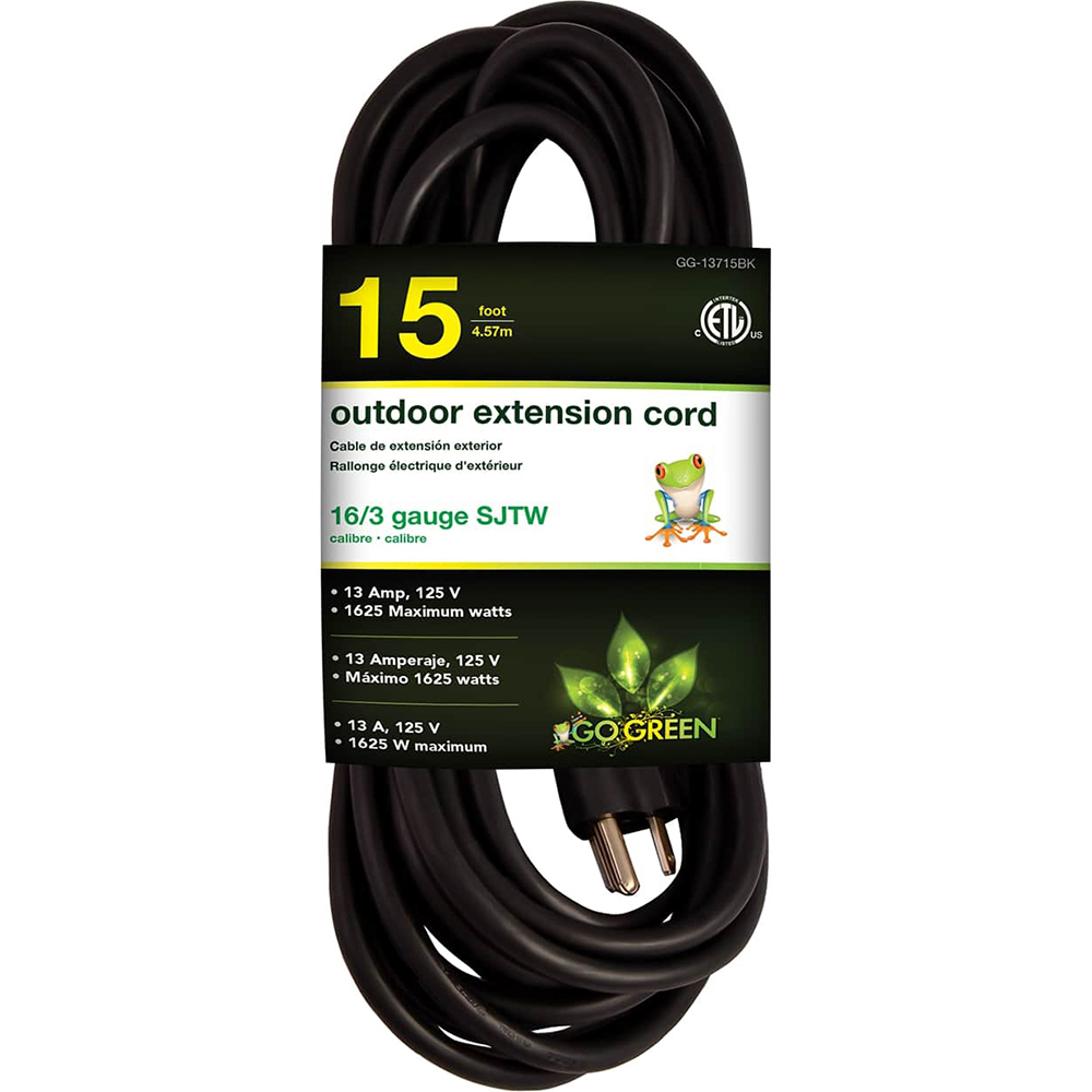 innovera 15', 14/2 Gauge/Conductors, Gray Indoor Extension Cord - IVR72215