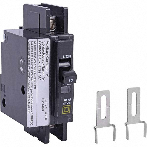 Square D 100 Amp, 240 VAC, 1 Pole, Panel Mount Miniature Circuit Breaker - QOU1101200
