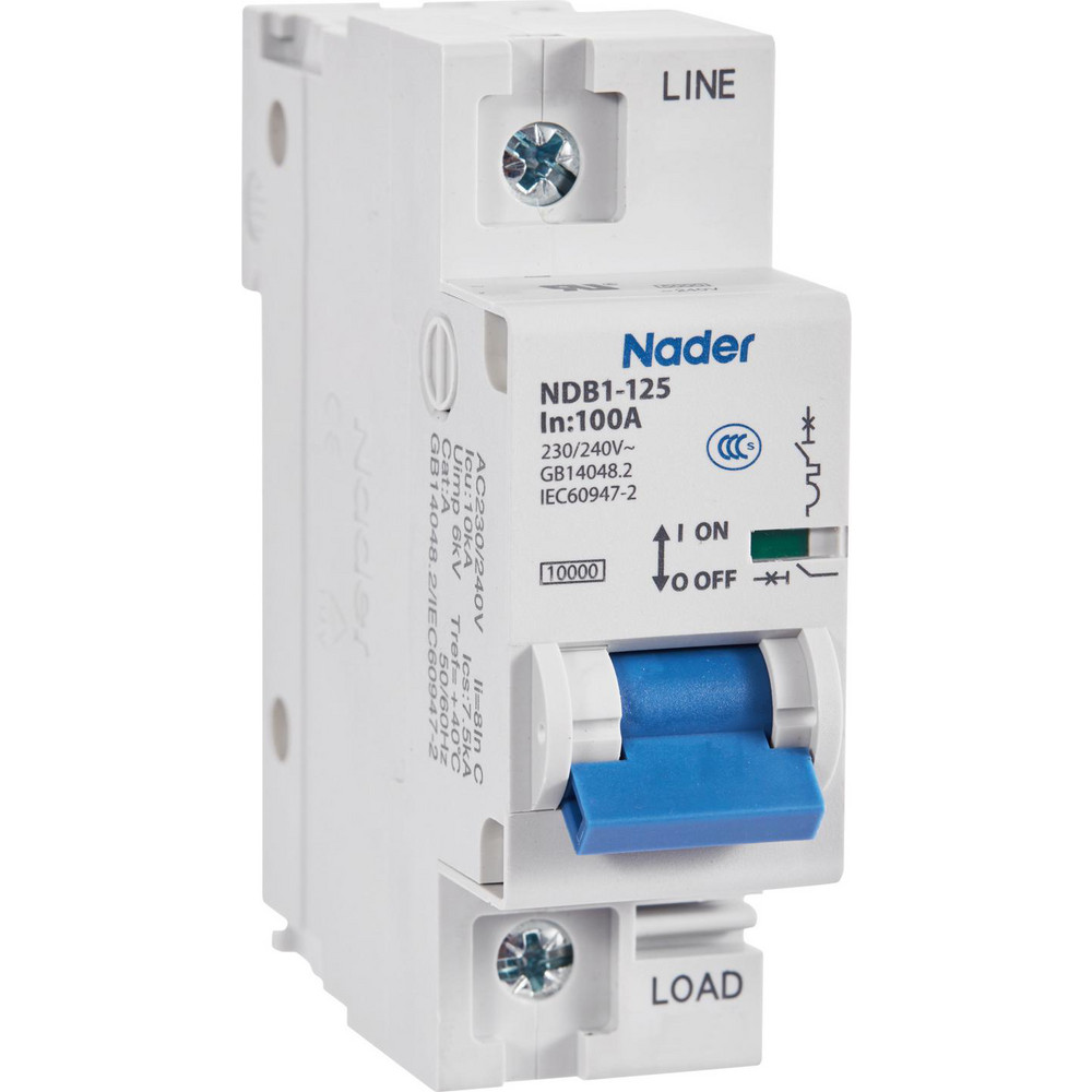 Square D 100 Amp, 240 VAC, 1 Pole, Panel Mount Miniature Circuit Breaker - QOU1101200