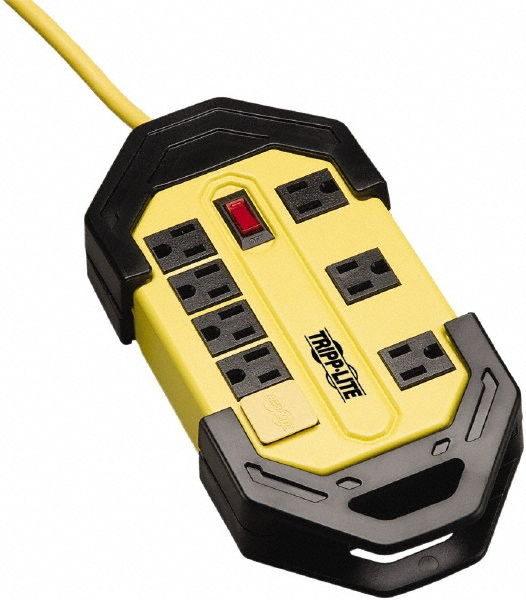 Wiremold 8 Outlets, 120 Volts, 15 Amps, 15' Cord, Power Outlet Strip - UL401BD
