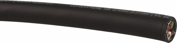 Southwire 12/2 Gauge/Conductors, Black Outdoor Replacement Cord, Priced as 1' Increments, Minimum Cut Length is 125', 250' Total Coil Length - 55043204