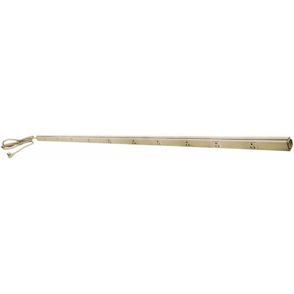 Hubbell Wiring Device-Kellems 10 Outlets, 125 Volts, 15 Amps, 6' Cord, Power Outlet Strip - HBL20C315IV
