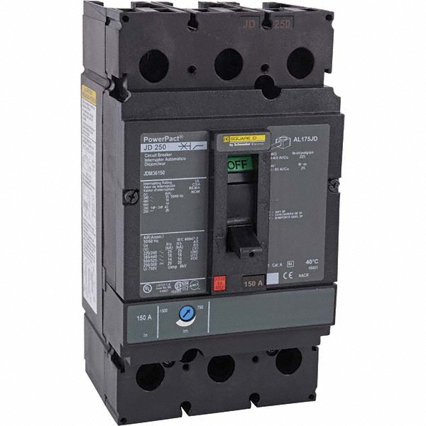 Square D 200 Amp, 480 VAC, 3 Pole, Unit Mount Molded Case Circuit Breaker - JDF36200SN