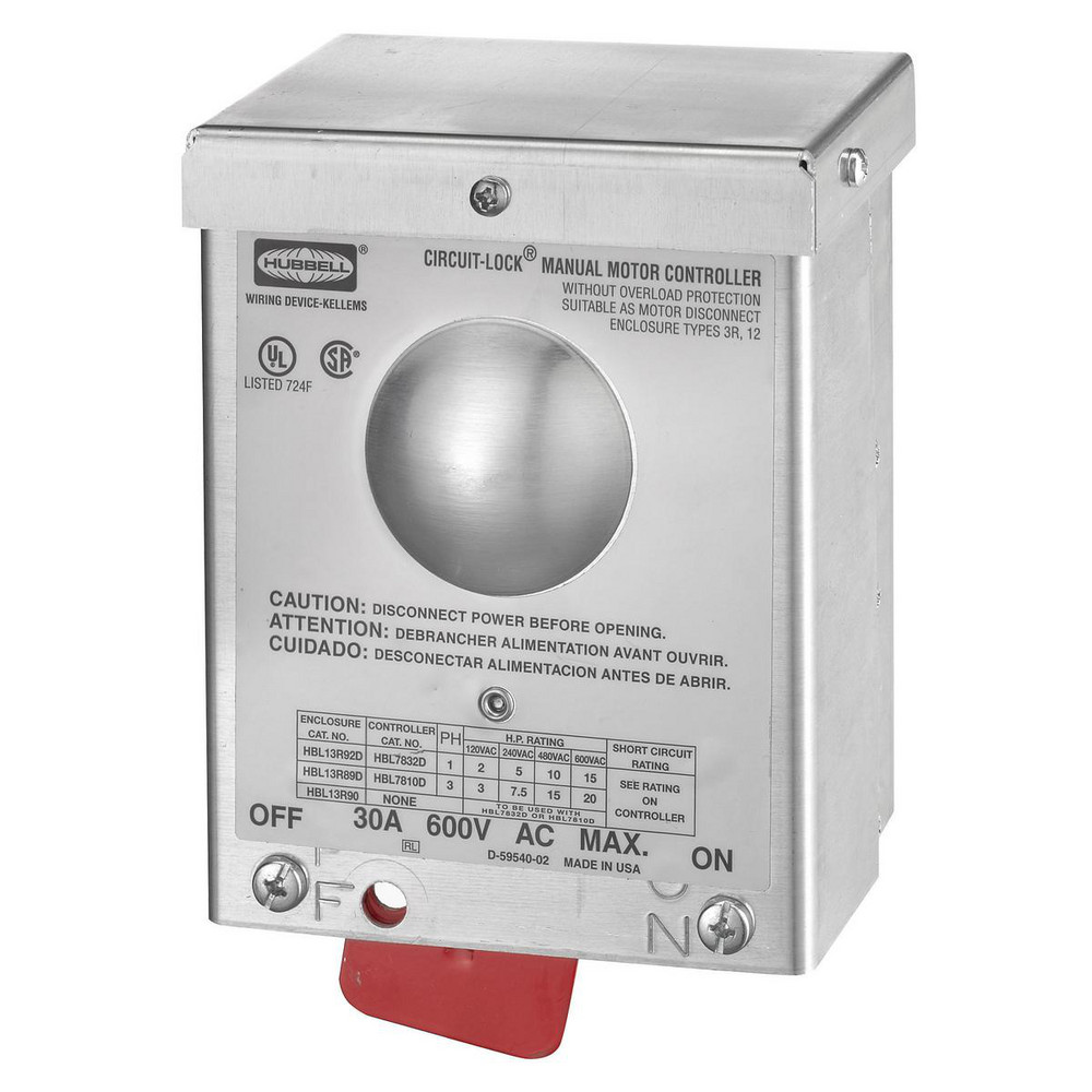 Cooper Bussmann Cam & Disconnect Switch: Open, Fused, 30 Amp, 240VAC, 1 Phase - CCP-1-30M