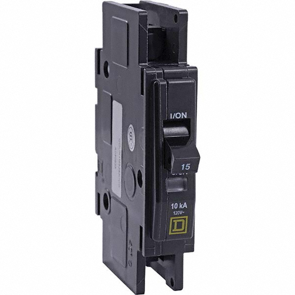 Square D 20 Amp, 120/240 VAC, 1 Pole, DIN Rail Mounted, Flush Mount, Surface Mount Miniature Circuit Breaker - QOUR1205283CCC