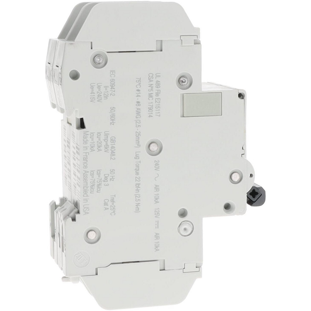 Schneider Electric 8 Amp, 125 VDC, 240 VAC, 60 VDC, 1 Pole, DIN Rail Mount, Fixed Mount Miniature Circuit Breaker - 60160