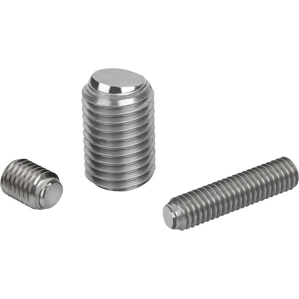 Kipp Ball-End Thrust Screw Wout Head, Form:D Ball Plastic, M05, L=16, Stainless Bright, Comp:Polyacetal - K0384.30516