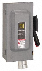 Square D Safety Switch: NEMA 12, 3, 3R, 4, 4X & 5, 60 Amp - HU362DSWA