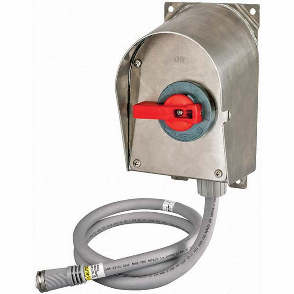 Hubbell Wiring Device-Kellems Cam & Disconnect Switch: Enclosed, 30 Amp, 600VAC, 3 Phase - HBLDS3SSRMQR2