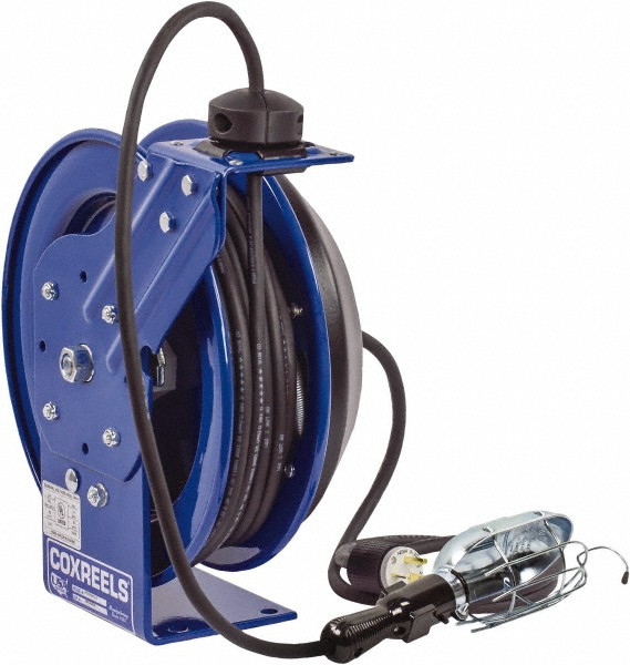 CoxReels Cord & Cable Reel: 16 AWG, 35' Long, Incandescent Hand Lamp with Tool Tap Plug End - PC13-3516-E