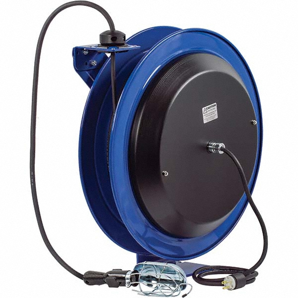 CoxReels Cord & Cable Reel: 16 AWG, 35' Long, Incandescent Hand Lamp with Tool Tap Plug End - PC13-3516-E
