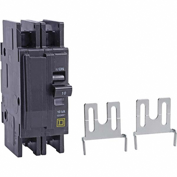 Square D 35 Amp, 120/240 VAC, 2 Pole, DIN Rail Mounted, Flush Mount, Surface Mount Miniature Circuit Breaker - QOUR235