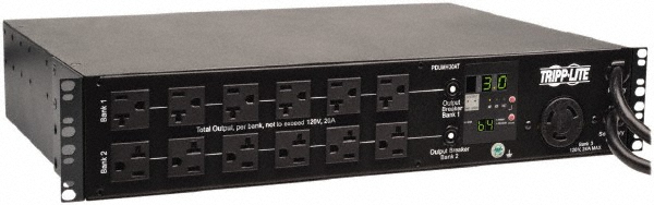 Tripp-Lite 25 Outlets, 120 VAC30 Amps, 12' Cord, Power Outlet Strip - PDUMH30AT