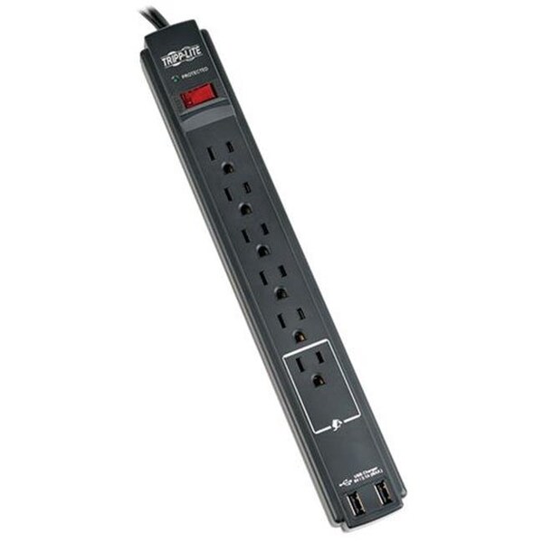 Tripp Lite Tripp Lite TLP606USBBTAA 6outlet 2.1amp Surge Supp Fd - TRL-TLP66USBBTAA