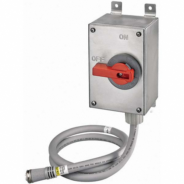 Hubbell Wiring Device-Kellems Cam & Disconnect Switch: Enclosed, 30 Amp, 600VAC, 1 Phase - HBLDS3SSRCP