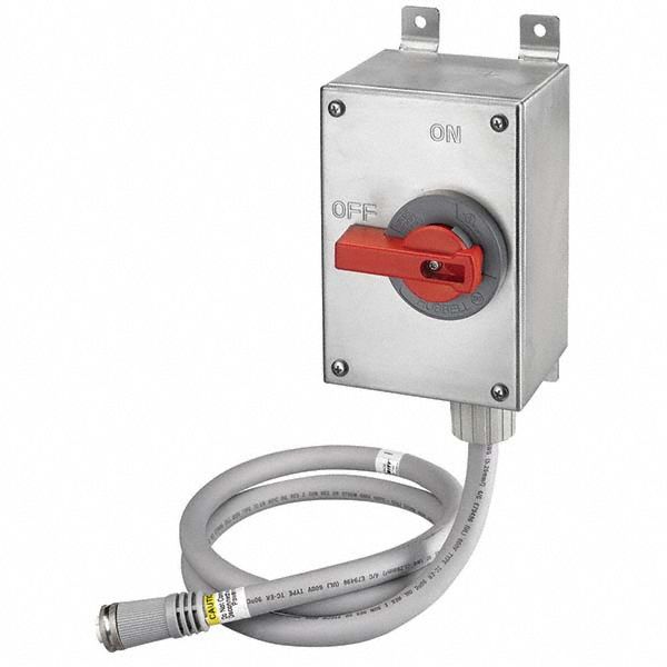 Hubbell Wiring Device-Kellems Cam & Disconnect Switch: Enclosed, 30 Amp, 600VAC, 1 Phase - HBLDS3SSRCP