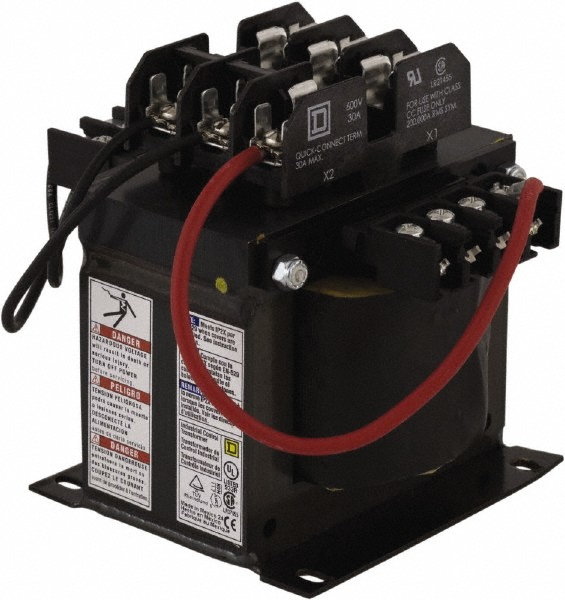 Square D 1 Phase, 750 VA, Top Mount Fuse Block Control Transformer - 9070TF750D20