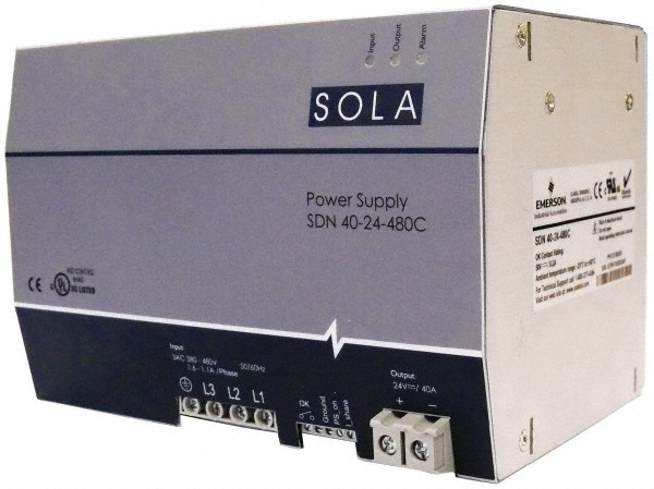 Sola/Hevi-Duty 100 Watt, 1 Amp, 264 VAC, 375 VDC Input, 48 to 56 VDC Output, DIN Rail Power Supply - SDP1-48-100T
