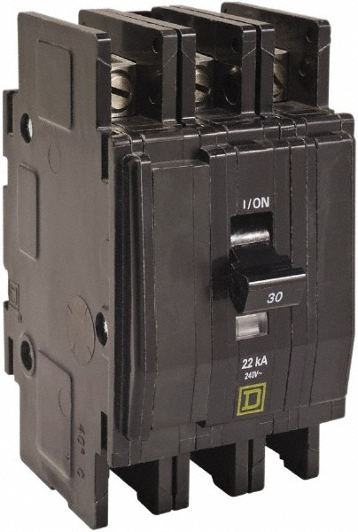 Square D 30 Amp, 240 VAC, 3 Pole, Panel Mount Miniature Circuit Breaker - QOU330