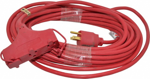 Value Collection 50', 14/3 Gauge/Conductors, Yellow Outdoor Extension Cord - ECPL 511730