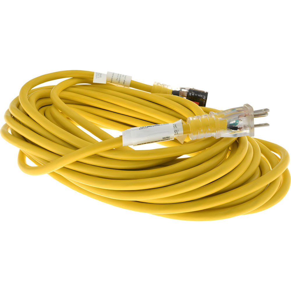 Value Collection 50', 14/3 Gauge/Conductors, Yellow Outdoor Extension Cord - ECPL 511730