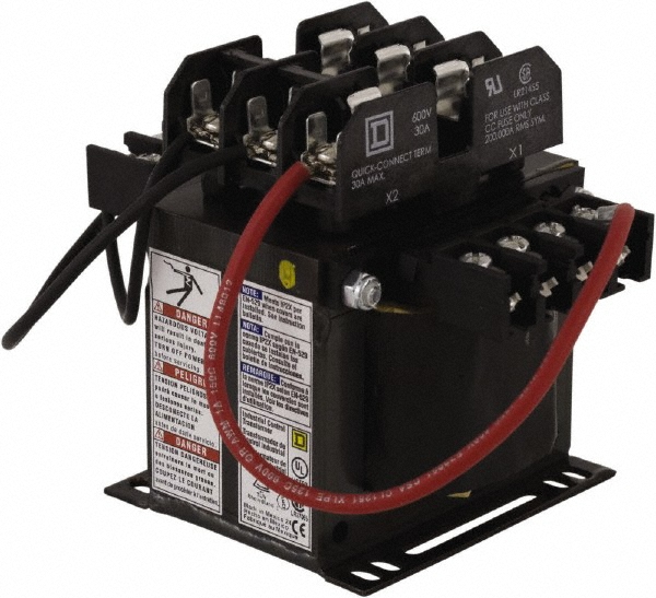 Square D 50 VA, Top Mount Fuse Block Control Transformer - 9070TF50D19