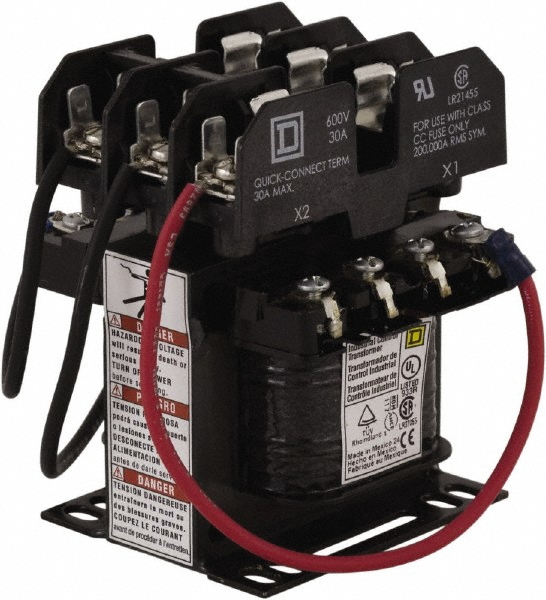 Square D 50 VA, Top Mount Fuse Block Control Transformer - 9070TF50D19