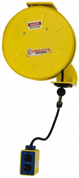 Conductix Cord & Cable Reel: 16 AWG, 25' Long, Bare End - 121160302511