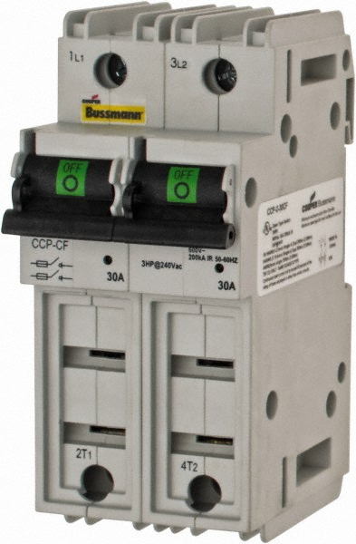 Cooper Bussmann Cam & Disconnect Switch: Open, Fused, 30 Amp, 600VAC, 3 Phase - CCP-3-30CF