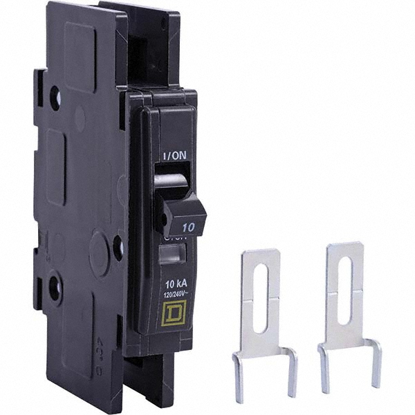Square D 10 Amp, 240 VAC, 1 Pole, Panel Mount Miniature Circuit Breaker - QOU1105283
