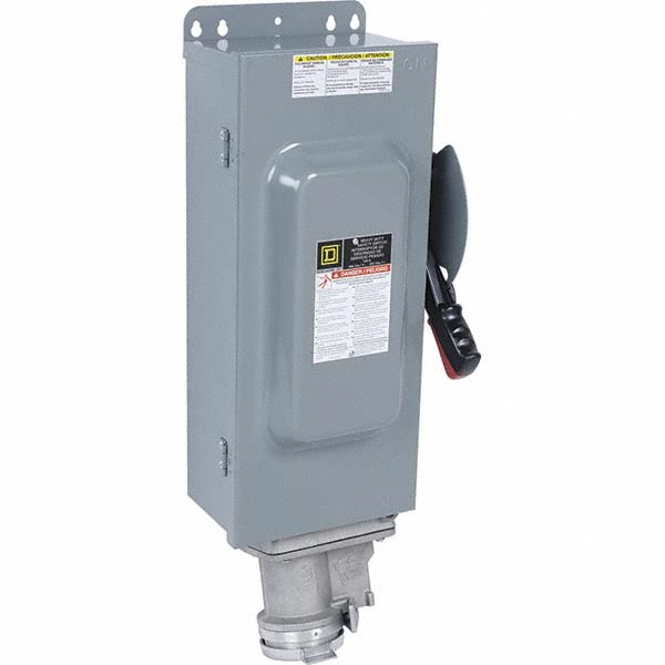Square D Safety Switch: NEMA 12, 3, 3R, 4, 4X & 5, 100 Amp, Fused - H363DSWA
